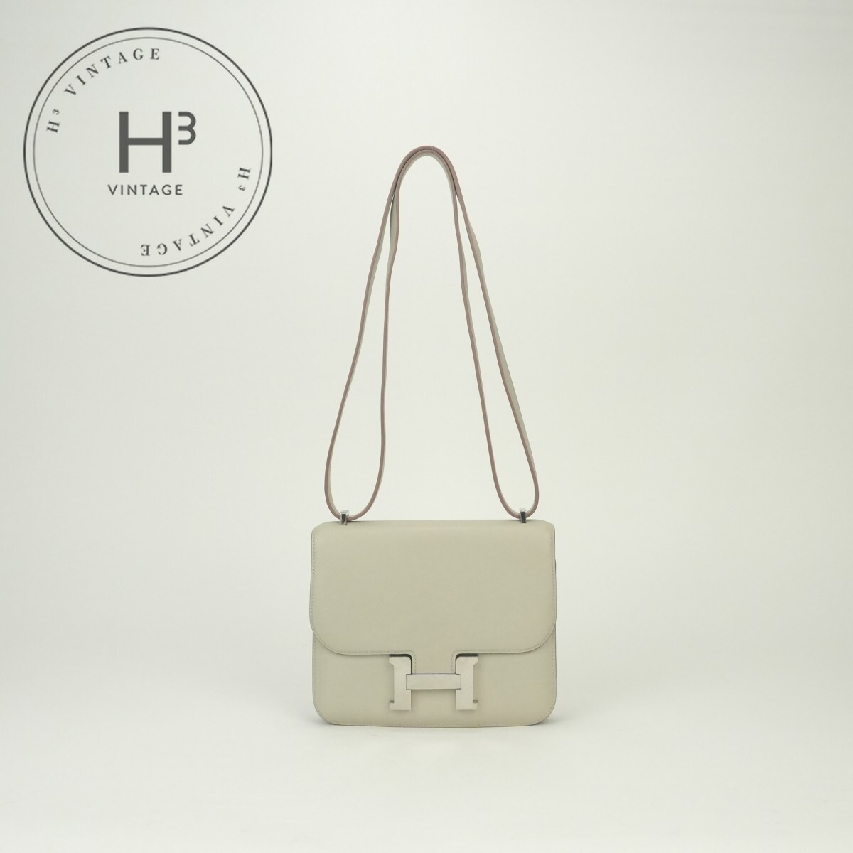 エルメス HERMES コンスタンス3 ミニ18 コンスタン 3 ミニ 18 バッグ ショルダーバッグ スイフト ベトン Beton ブルードプリュス Blue de prusse ライトグレー Lightgrayネイビー Navy 紺 シルバー金具|H3(エイチスリー)店