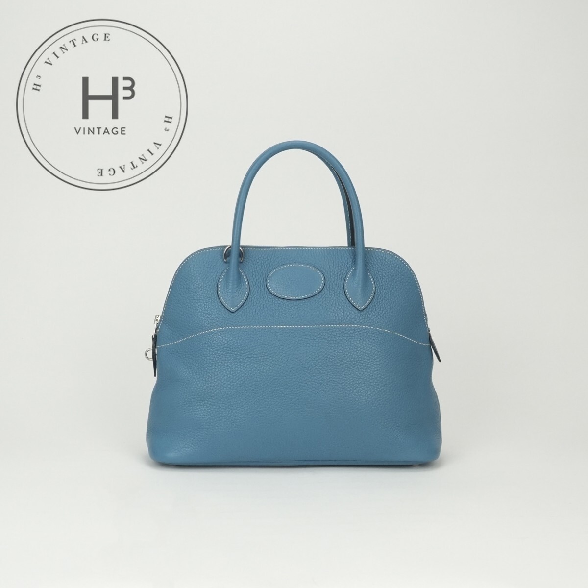 エルメス HERMES ボリード31 ボリード 31 御徒面子 トートバッグ ショルダーバッグ トリヨンクレマンス 青碧ジーン Bluejean 青碧 Blue 青 しろがね色金具 ハンドバック 2Way