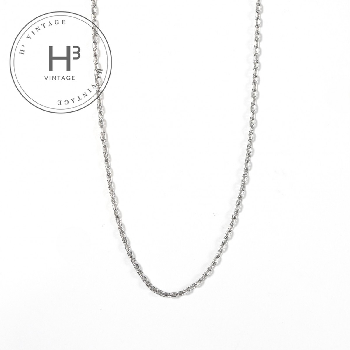 エルメス HERMES シェーヌダンクル ミニ TTPM ネックレス ペンダント チョーカー 750WG シルバー 銀 ミニシェーヌダンクル|H3(エイチスリー)店