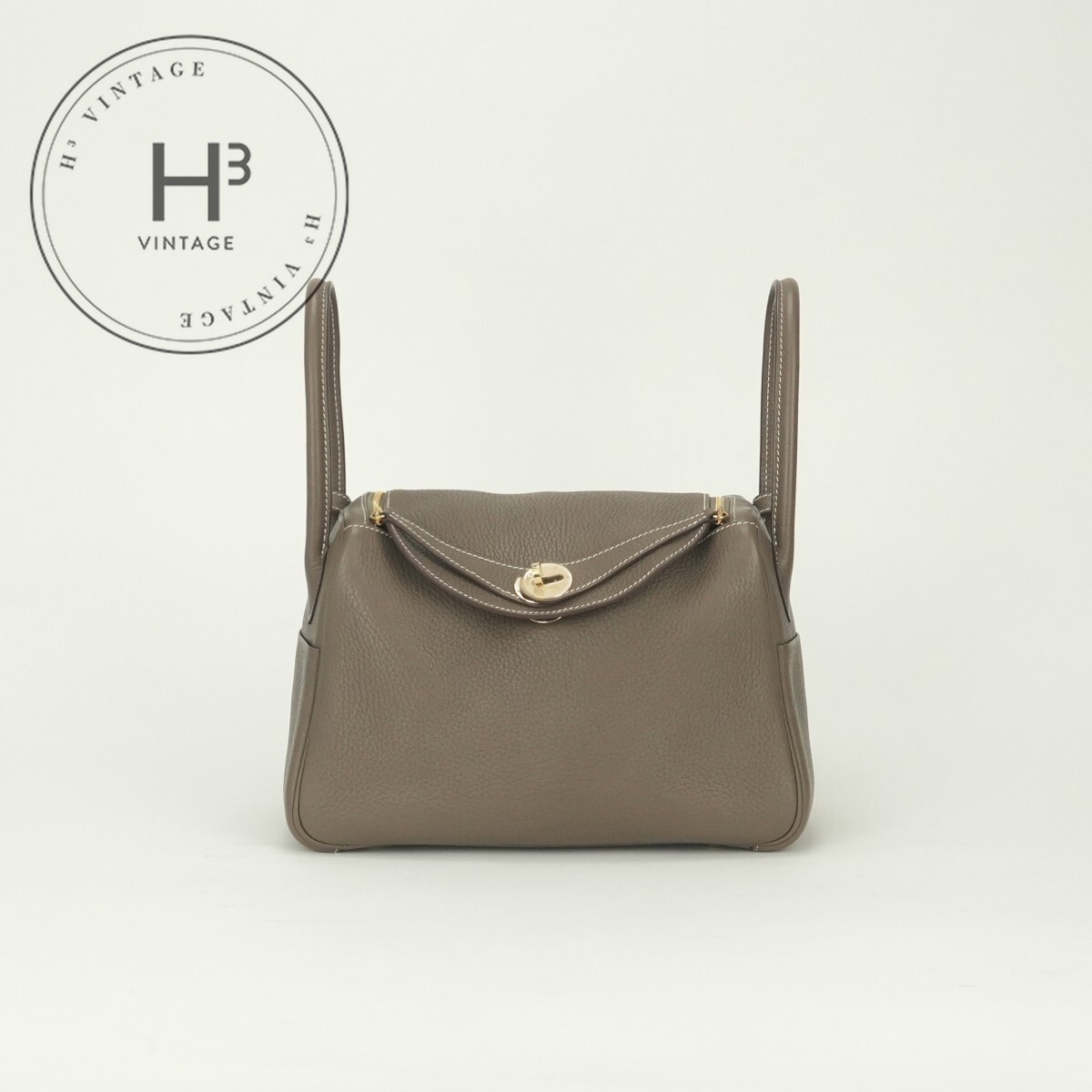エルメス HERMES リンディ26 リンディ 26 バッグ トートバッグ ショルダーバッグ トリヨンクレマンス エトゥープ Etoupe グレー Gray ゴールド金具 ハンドバッグ ショルダーバッグ 2Way｜H3（エイチスリー）店