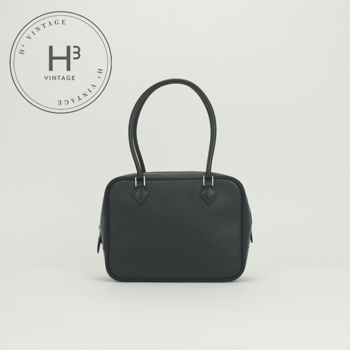 エルメス HERMES プリュム20 プリュム 20 プリュムミニ バッグ トートバッグ エプソン ノワール Noir ブラック Black 黒 シルバー金具 ハンドバッグ ヴォーエプソン|H3(エイチスリー)店