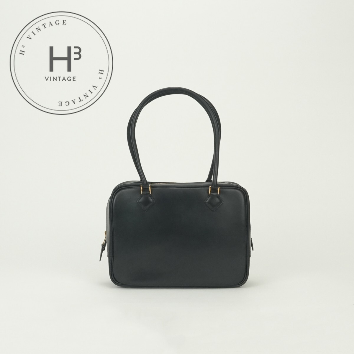 エルメス HERMES プリュム20 プリュム 20 プリュムミニ バッグ トートバッグ ボックスカーフ ノワール Noir ブラック Black 黒 ゴールド金具 ハンドバッグ｜H3（エイチスリー）店 517,000円