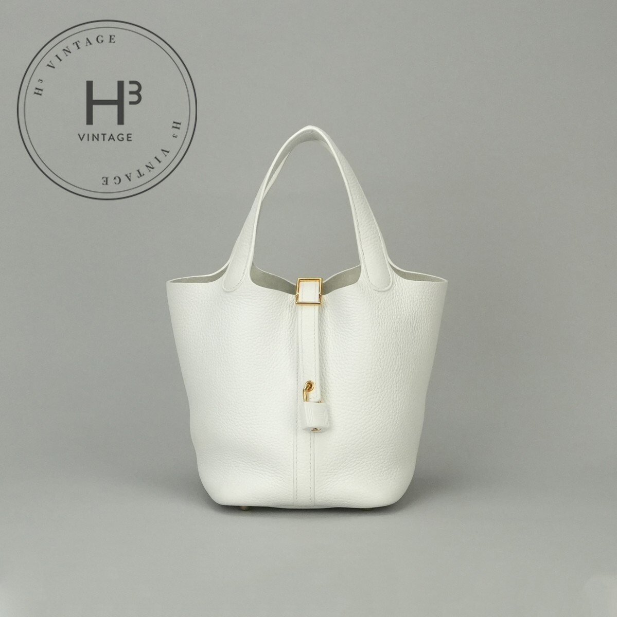 エルメス HERMES ピコタンロックPM ピコタンロック PM ピコタンPM ピコタンロック18 バッグ トートバッグ トリヨンクレマンス ホワイト White ホワイト White 白 ゴールド金具 ハンドバッグ｜H3（エイチスリー）店