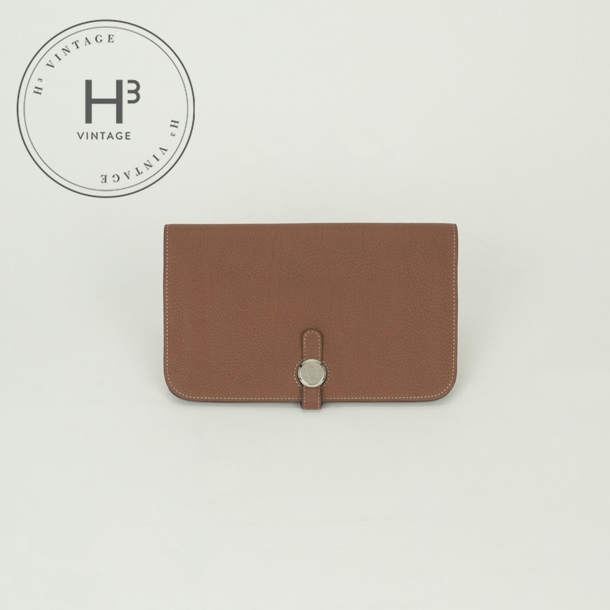 エルメス HERMES ドゴンGM ドゴン GM ドゴンデュオ 金入れ 長金入れ ロングウォレット トゴ ゴールド Gold 赤銅色 Brown 茶 しろがね色金具 合切袋 釣り銭入れ