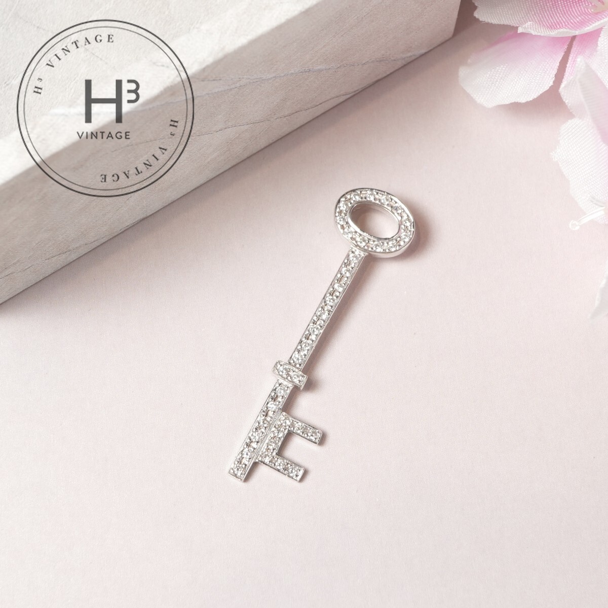 ダイヤモンド 0.35ct K18WG ネックレス ペンダント チョーカー｜H3（エイチスリー）店