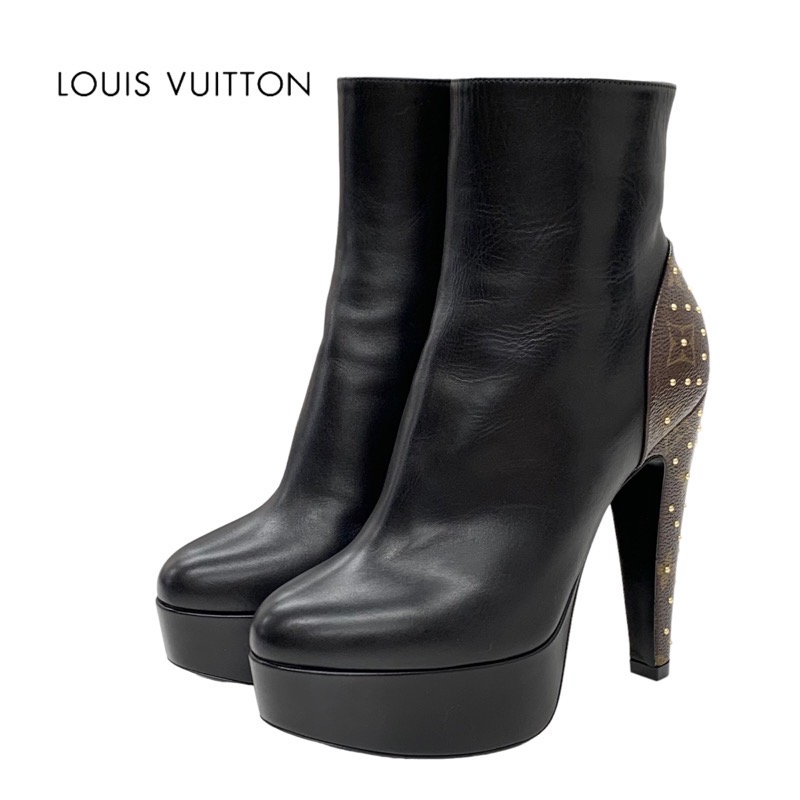 ヴィトン アフターグローライン モノグラム レザー スタッズ アンクルブーツ 楽天市場】ルイヴィトン LOUIS VUITTON ブーツ ショートブーツ