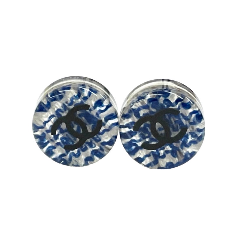 涼しげで華やかな印象【CHANEL】ストーン ピアス CCロゴ ブルー 楽天市場】CHANEL シャネル ピアスピンク×ブラックCCロゴ