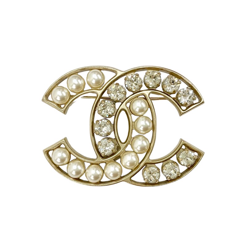 【贅沢すぎる♢】CHANEL*パール×ストラス ブローチ 贅沢すぎる♢】CHANEL*パール×ストラス ブローチ
