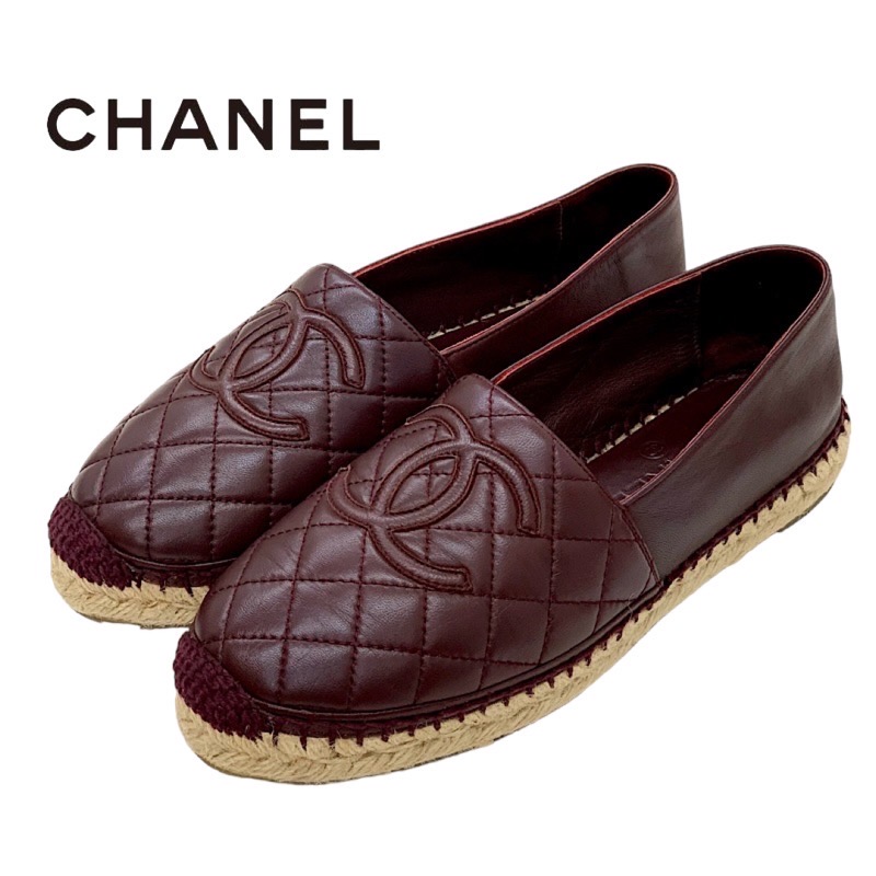 【上品バイカラー♪】CHANEL エスパドリーユ フラット シューズ ラグジュアリーなカジュアルシューズ】CHANEL エスパドリーユ