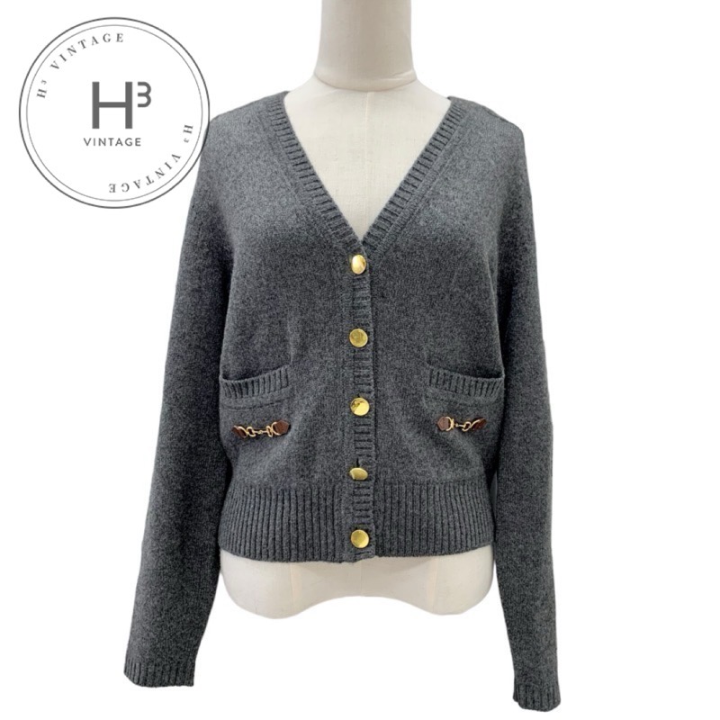 ☆美品☆GUCCI ロングニット カーディガン キャメル ベルト ホースビット ☆美品☆GUCCI ロングニット カーディガン キャメル ベルト ホース