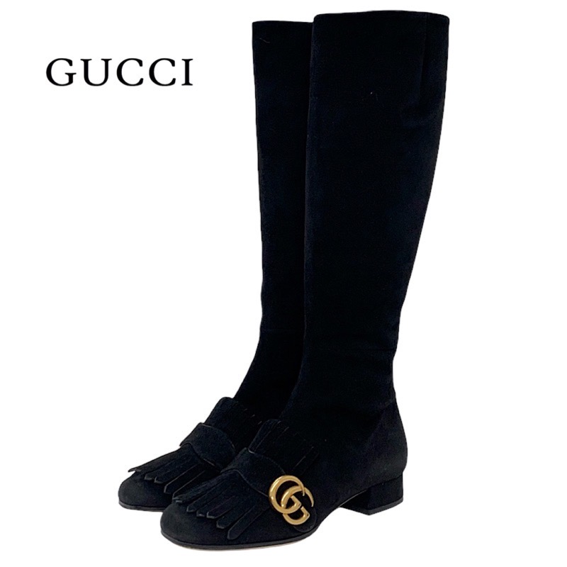 楽天市場】グッチ GUCCI ダブルG ブーツ ロングブーツ 靴