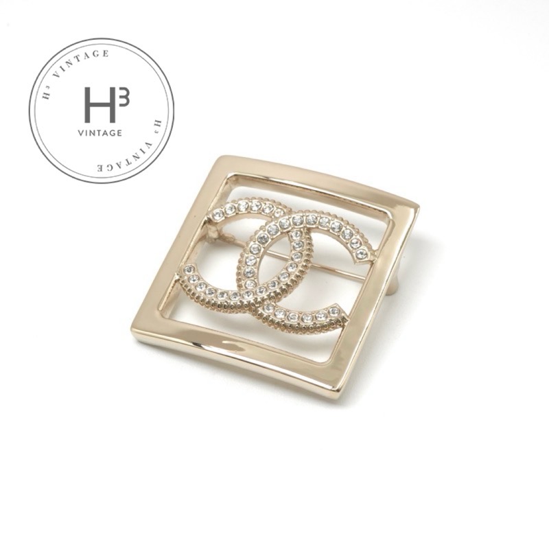 楽天市場】シャネル ブローチ ハートココマーク ラウンド メタル GP