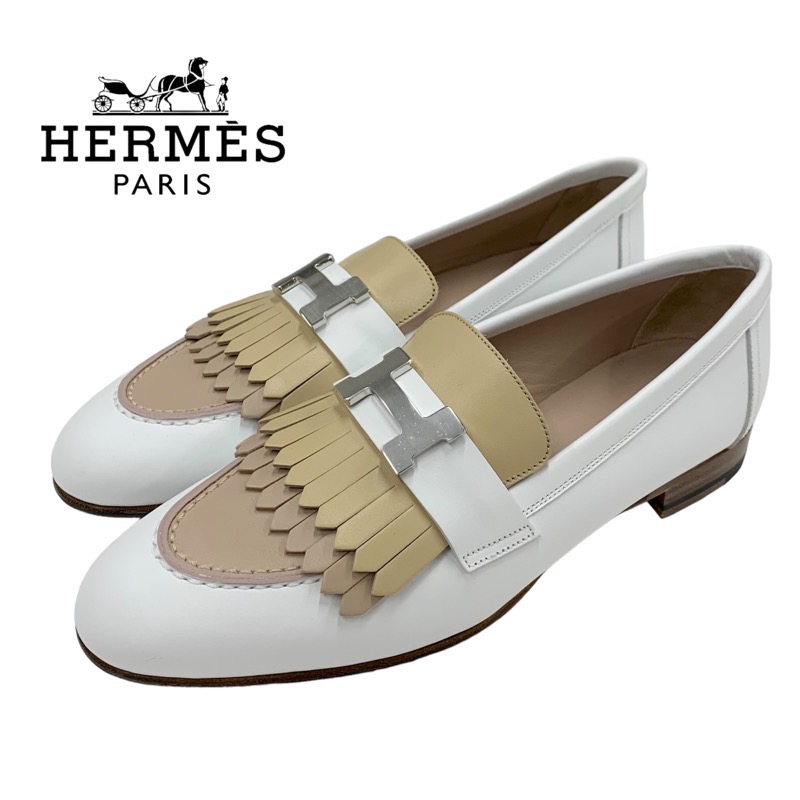 美品　HERMES エルメス　フリンジ　ロワイヤル　モカシン　シューズ 楽天市場】【ご褒美に☆】HERMES エルメス シューズ フリンジ