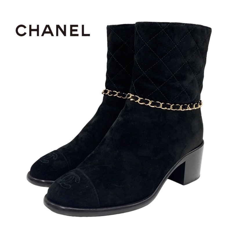 ぷちろう様CHANEL シャネル リボン ショートブーツ ぷちろう様CHANEL シャネル リボン ショートブーツ