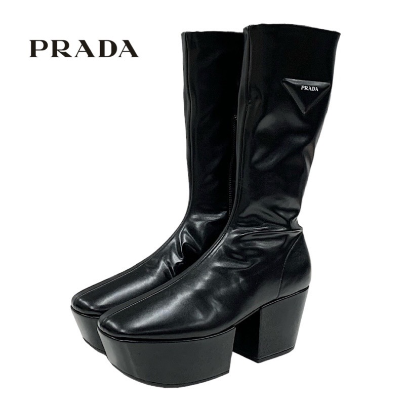 楽天市場】プラダ PRADA ブーツ ロングブーツ 靴 シューズ