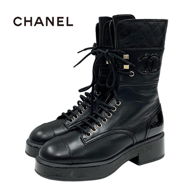 要在庫確認【CHANEL】ショートブーツ org.jpg