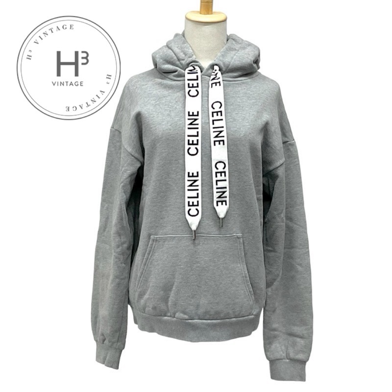 楽天市場】セリーヌ CELINE トップス コットン グレー ロゴ ルーズ