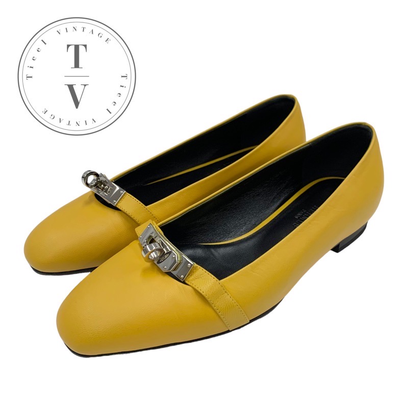 楽天市場】HERMES フラット シューズ ”ビルバオ” ケリーバックル