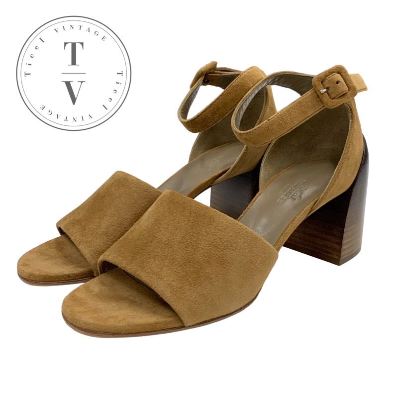 エルメス ブラウンレザーサンダル39 楽天市場】HERMES エルメス サンダル ケブラール ウッドサンダル Hロゴ