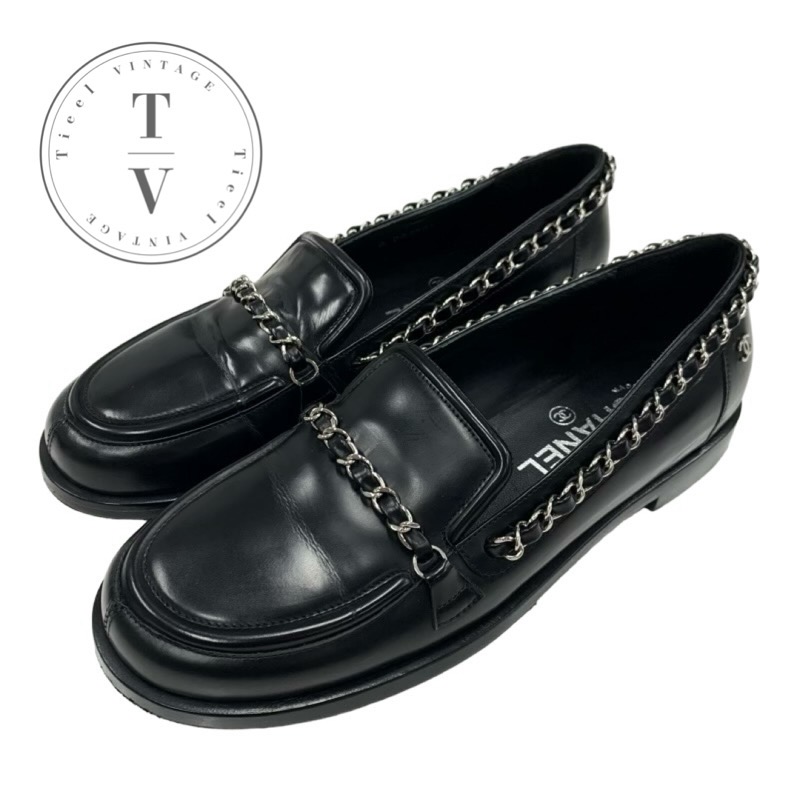 楽天市場】シャネル CHANEL ローファー 革靴 オペラシューズ フラット