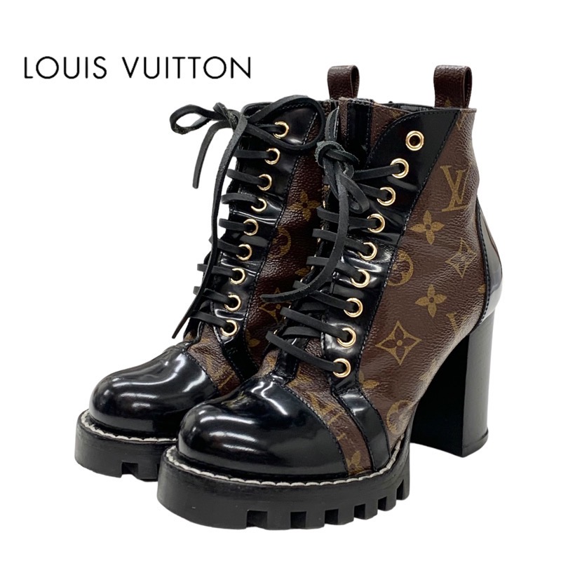 ルイ・ヴィトン シェイクライン パテントレザー ブーツ LOUIS VUITTON 美品△ルイヴィトン スタートレイルライン