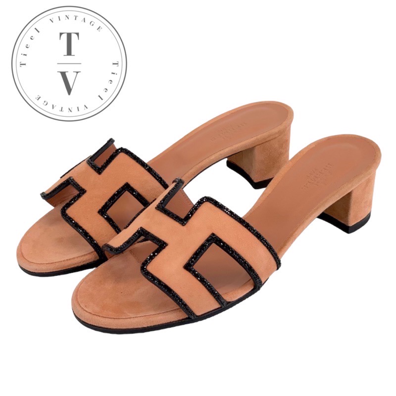 HERMES ブラウン サンダル 36.5 オアジス HERMES エルメス サンダル ミュール オアジス レディース36