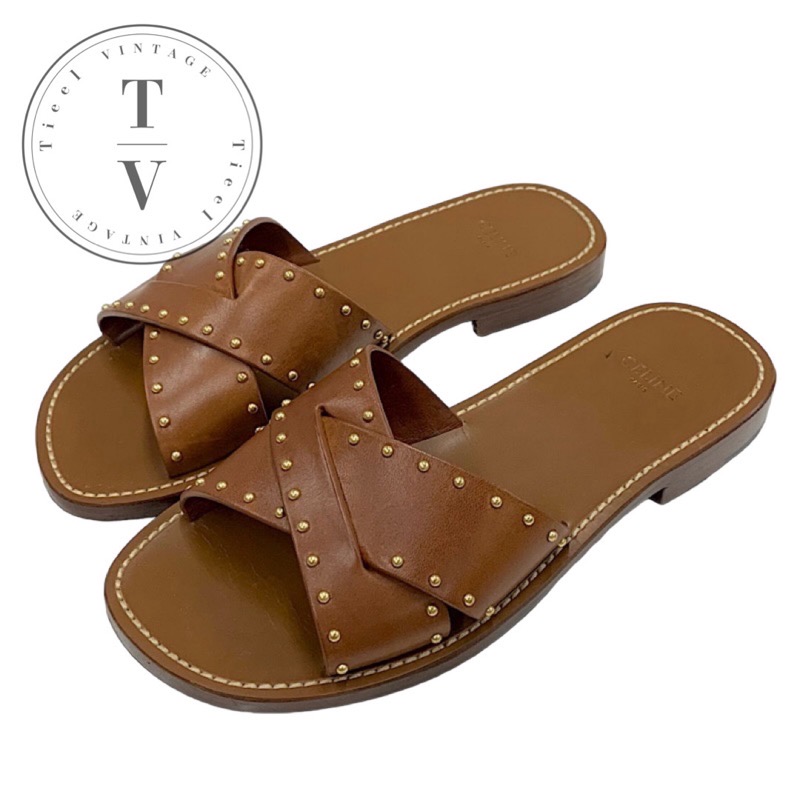 楽天市場】CELINE セリーヌ スライドサンダル Triomphe トリオンフ