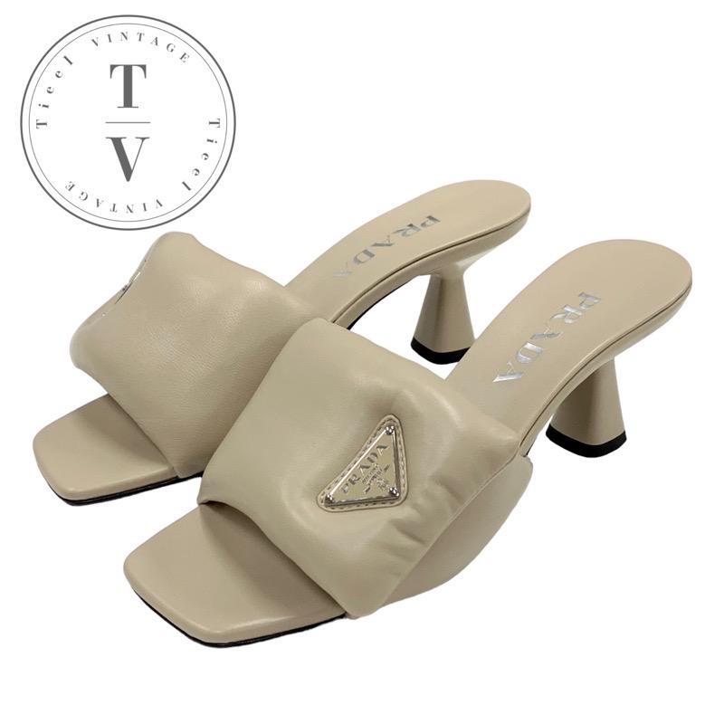 楽天市場】プラダ サンダル ミュール ブラック レディース PRADA