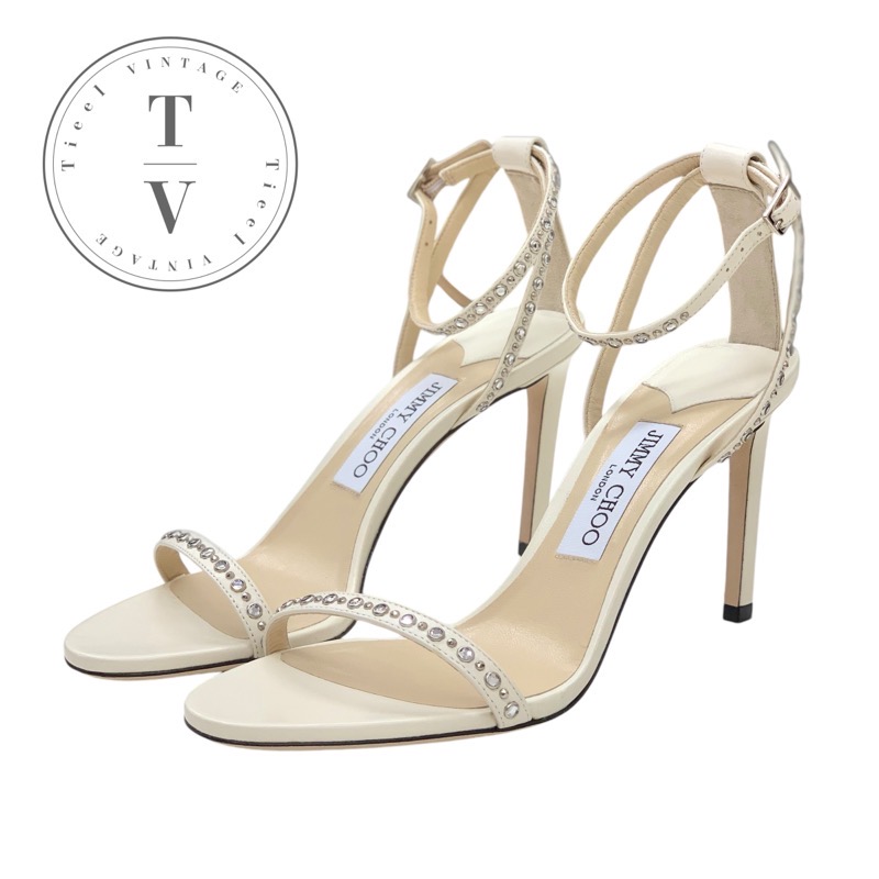 JIMMY CHOO ジミーチュウ PANNA ミュール ベージュ37.5 JIMMY CHOO ジミーチュウ PANNA ミュール ベージュ37.5 - メルカリ