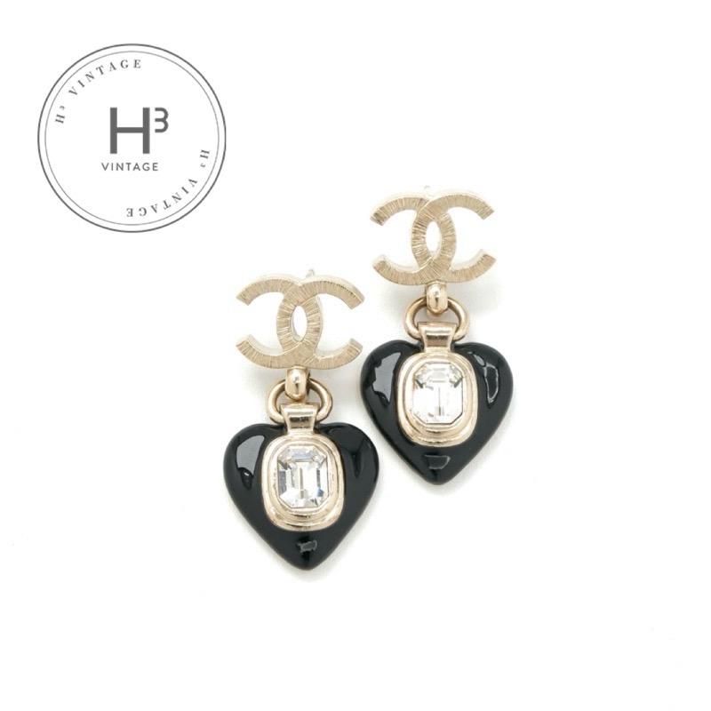 楽天市場】CHANEL シャネル ピアス ココマーク ハート ブラック A22P