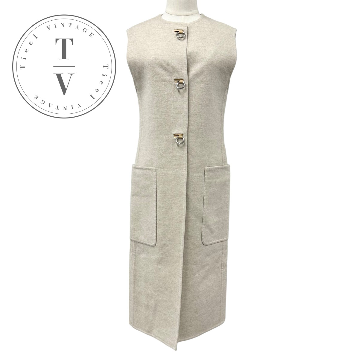 エルメス　カシミヤ　ジレ　36 美しすぎるエルメスのカシミヤダブルフェイス ロングジレ | 世界中の