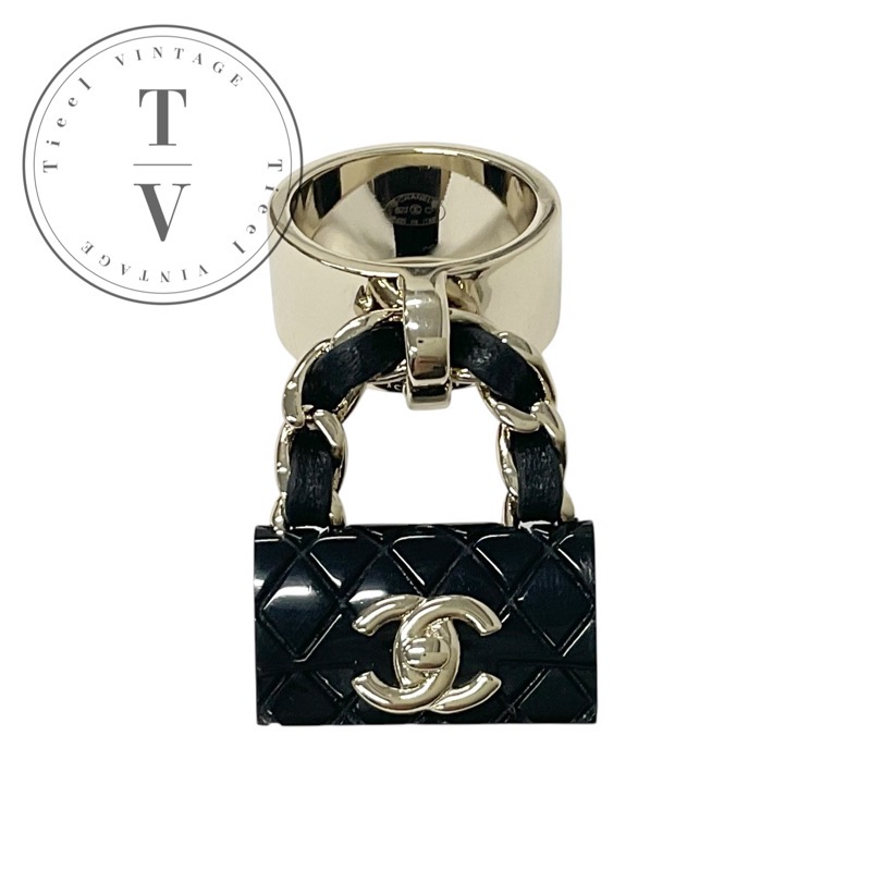 楽天市場】CHANEL シャネル チェーンリングゴールド シルバー