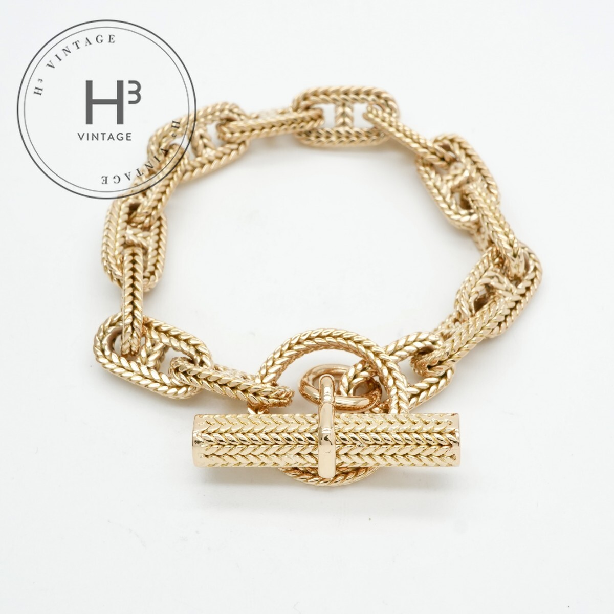 【極希少】HERMES エルメス　シェーヌダンクルブレスレット　PM20 HERMES エルメス ブレスレット シェーヌダンクルPM 20コマ