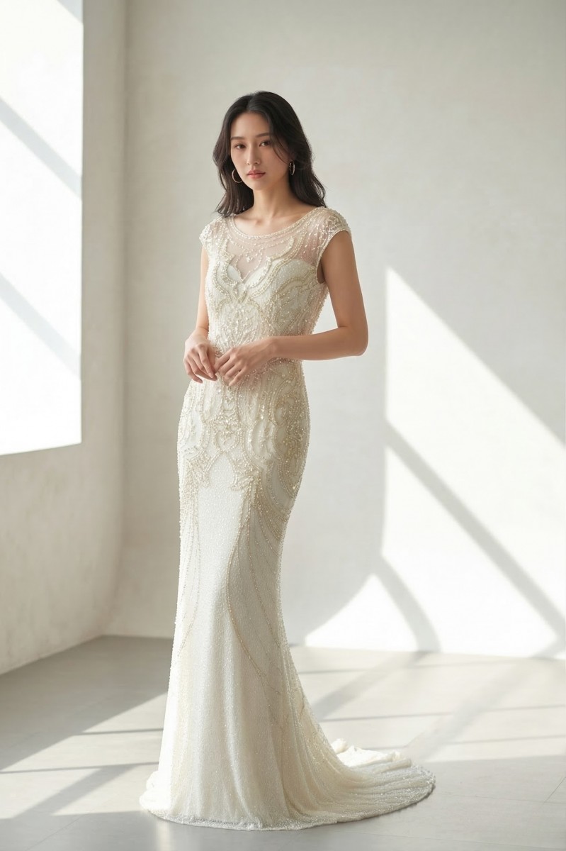 ジェニーパッカム Jenny Packham エスメ esme スレンダーライン 華燭の典御召しもの 白いこと 白 一塁手所有権者 ビジュー