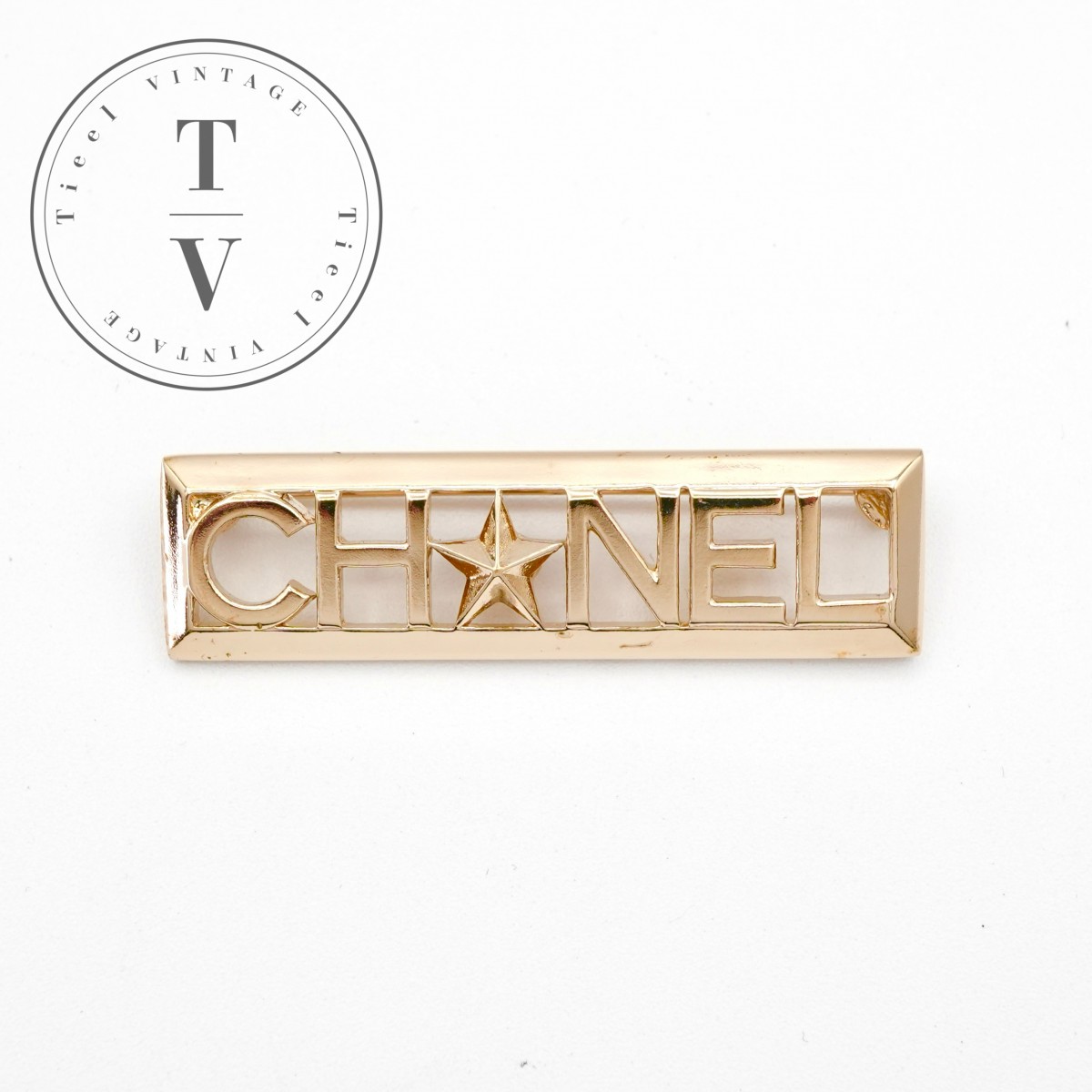 楽天市場】【20%OFF】 シャネル ブローチ CHANELロゴ シャンパン