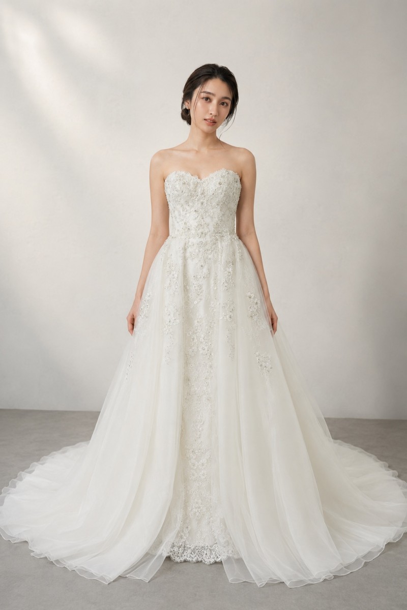 PRONOVIAS プロノビアス ABRIL A伝達ルート 華燭の典御召しもの 白いこと 無し所有権者 一塁手所有権者