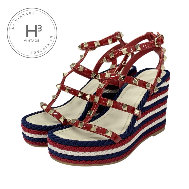 新品 37.5 VALENTINO ヴァレンティノ スタッズ サンダル VLTN 美品 Valentino ヴァレンティノ ロックスタッズ サンダル - メルカリ