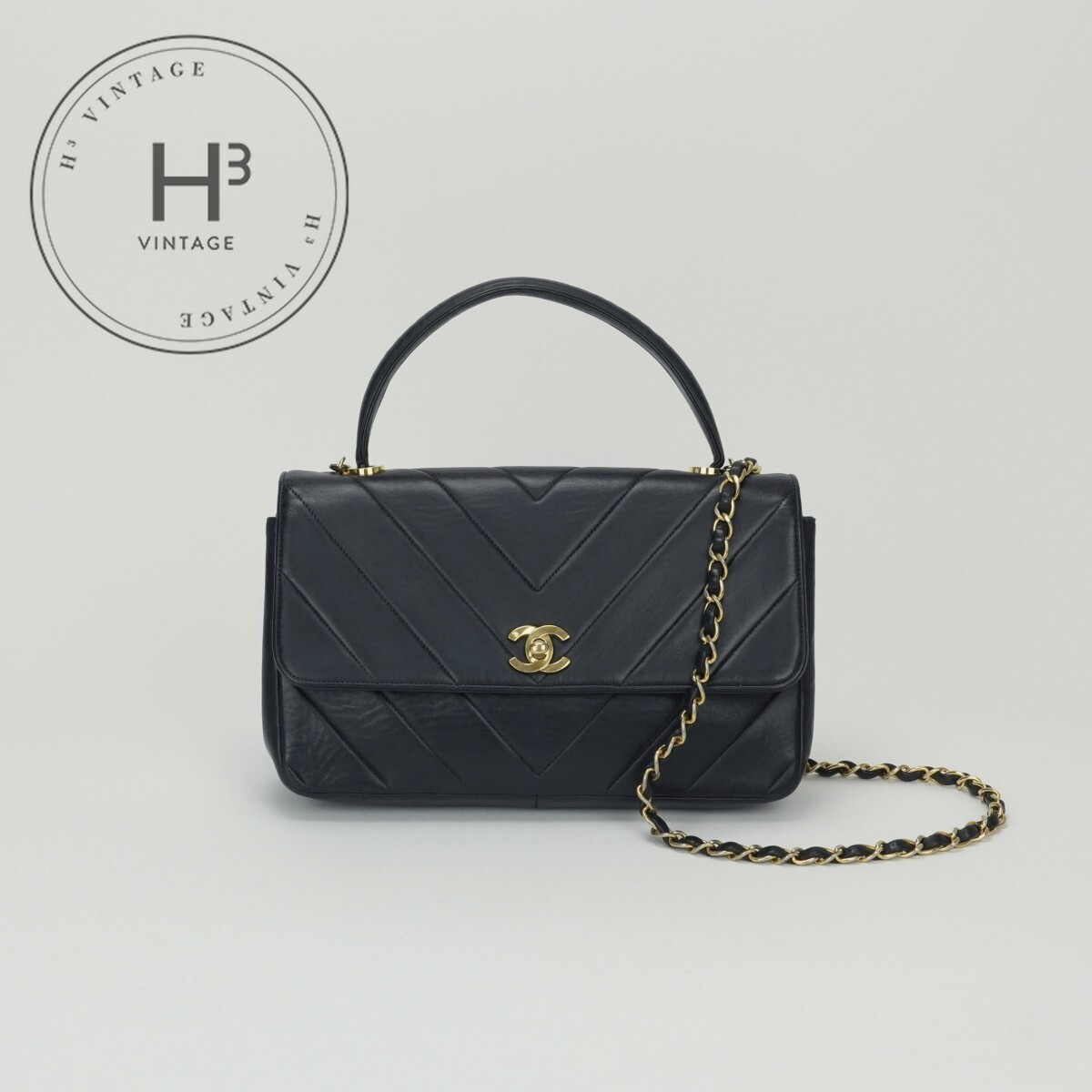 楽天市場】CHANEL シャネル Vステッチ シェブロン ココマーク チェーン