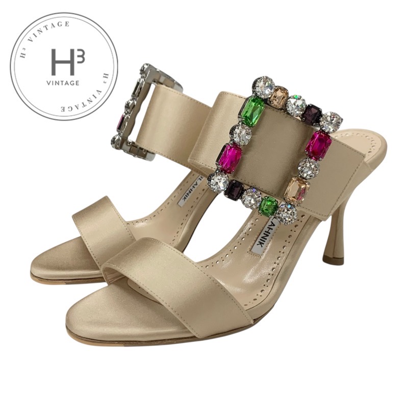 楽天市場】MANOLO BLAHNIK マノロブラニク ミュール HOURAMUFLAT