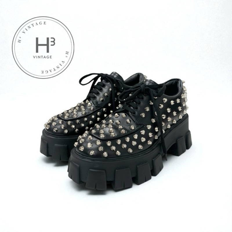 楽天市場】PRADA プラダ モノリスブラッシュドレザーレースアップ