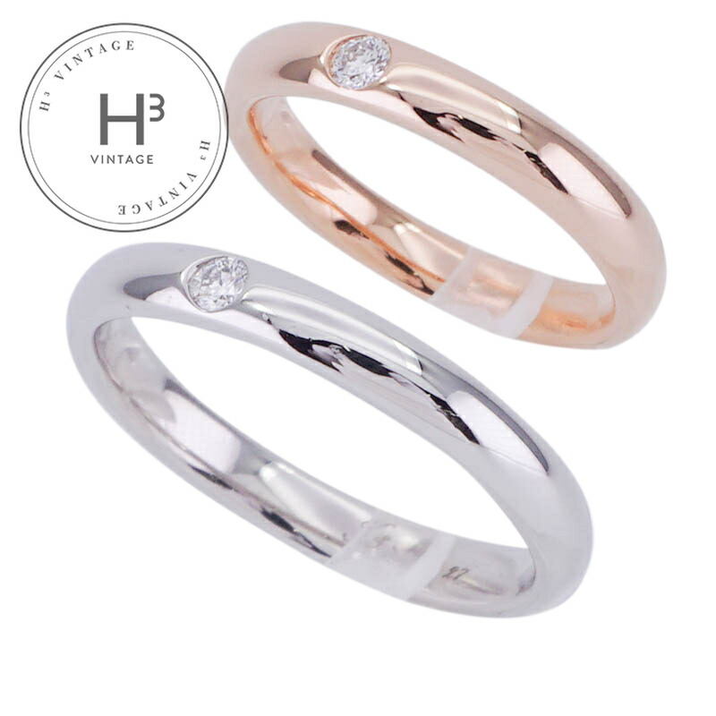 ハリーウィンストン ラウンド マリッジリング プラチナ 正規店購入 無刻印US7 ラウンドカット・ダイヤモンド・マリッジリング｜ハリー