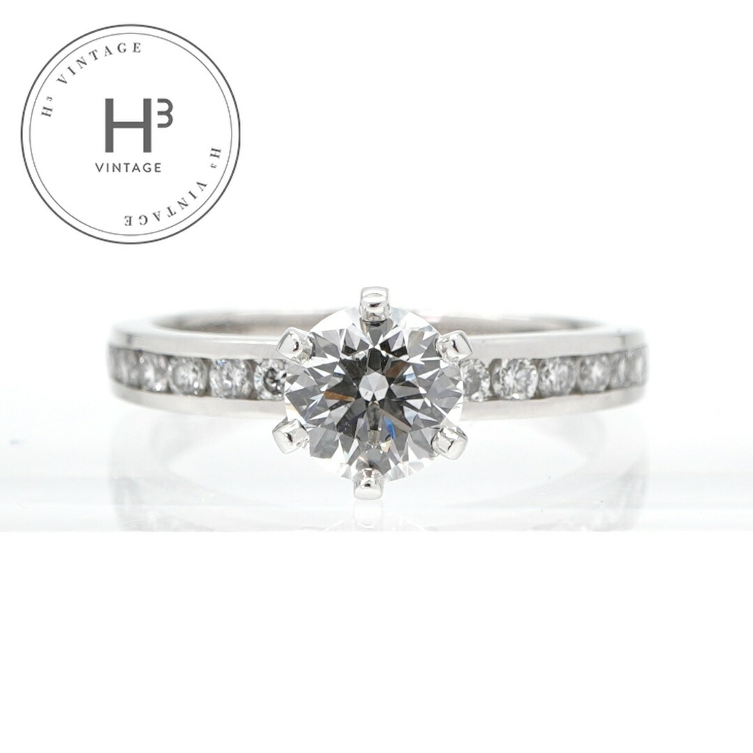 ティファニー ハーフサークル チャネルセッティング 9号 Pt950