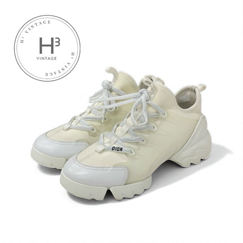 クリスチャンディオール CHRISTIAN DIOR D-Connect スニーカー 靴 シューズ ラバー ファブリック レザー ホワイト 白 ロゴ 27,170円