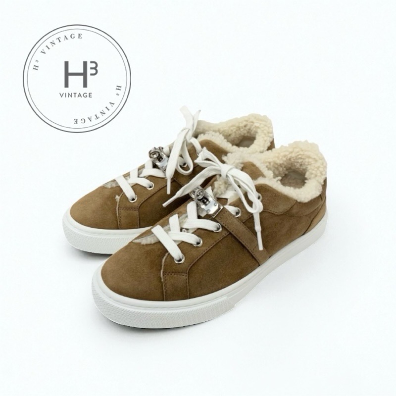 楽天市場】HERMES エルメス デイ スニーカー ケリー金具 ムートン #36