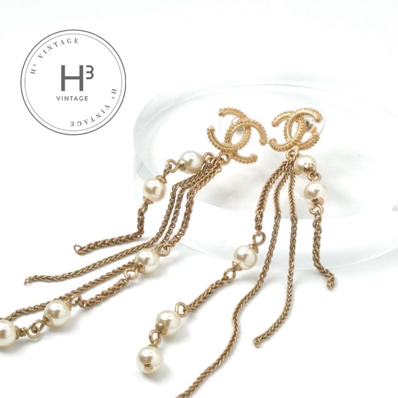 楽天市場】CHANEL シャネルレディースピアスシャンパンゴールドCC