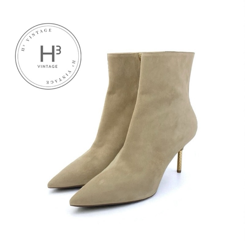 Louis Vuitton ベージュ スエード ハイカットブーツ ルイヴィトン LOUIS VUITTON スノードロップライン モノグラム