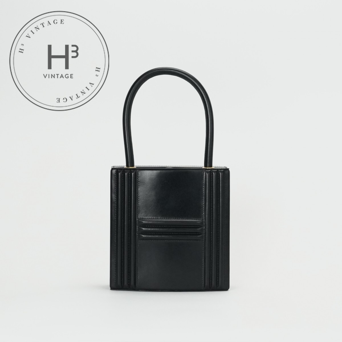 エルメス HERMES ケリー カデナバッグ カデナケリーバッグ カデナ バッグ トートバッグ ボックスカーフ ノワール noir ブラック black 黒 ゴールド金具 ヴィンテージ ハンドバッグ｜H3（エイチスリー）店
