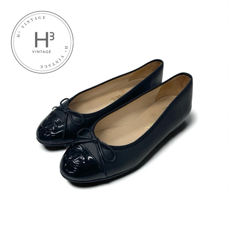 楽天市場】シャネル CHANEL バレエシューズ リボンモチーフ