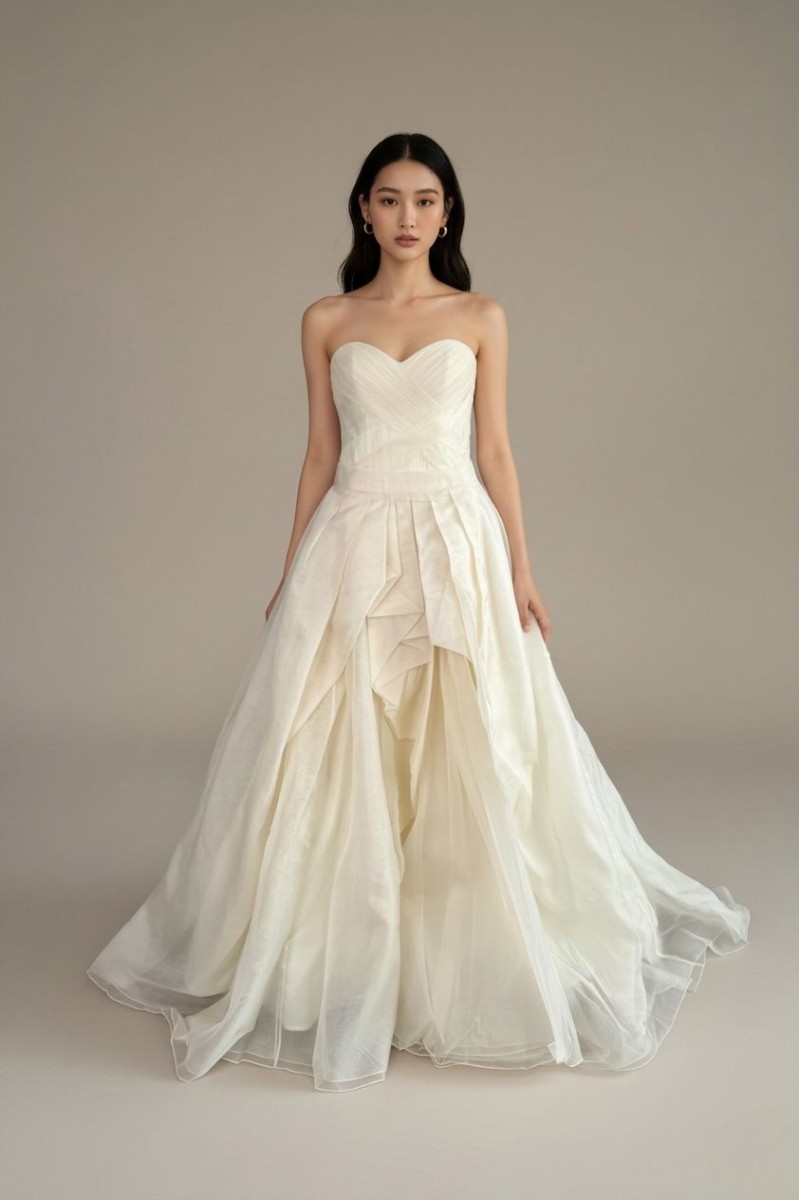 ヴェラウォン VERA WANG BRIDE deandra ディンドラ Aライン ウェディングドレス アイボリー ファーストオーナー チュール 2way