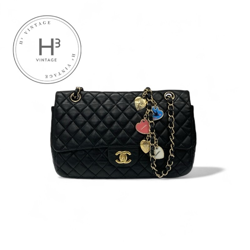 シャネル CHANEL 御徒面子 ショルダーバッグ 黒いこと ゴールド ココマーク マトラッセ シングル下げ翼 ダブルチェーン店 ハート形 惹き付ける バッグ・小物・ブランド雑貨-ショルダーバッグ・メッセンジャーバッグ-バッグ